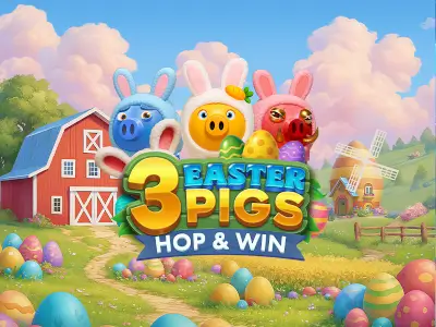 3 Easter Pigs Hop &amp; Win